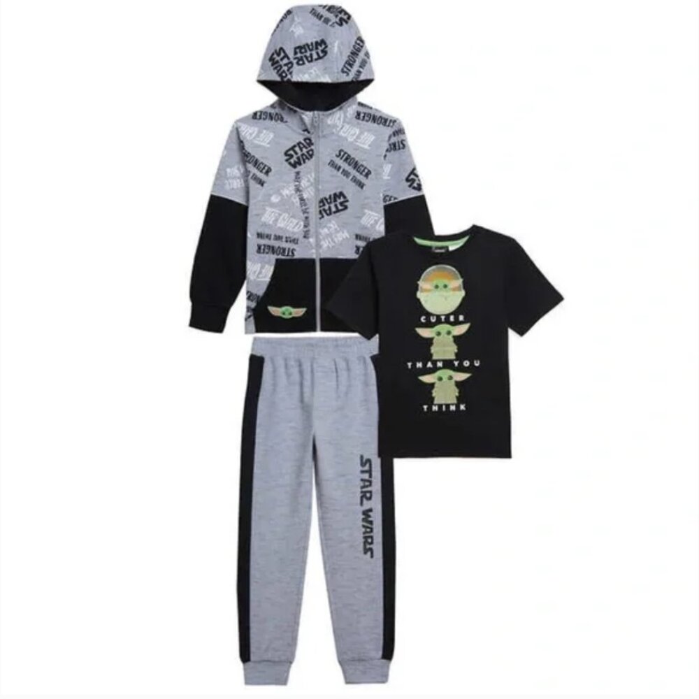 Star Wars Kids 3-Piece Set T-Shirt, Fleece Jacket & Jogger 6T